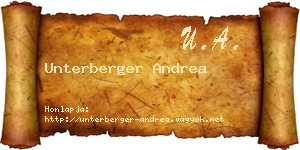 Unterberger Andrea névjegykártya
